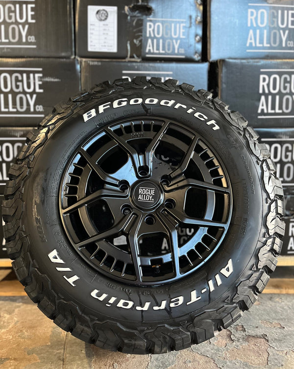 Boxed Rogue Alloy wheel sets stacked ready for despatch